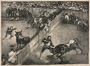The Bulls of Bordeaux:  Bullfight in a Divided Ring by Francisco de Goya (Spanish, 1746–1828)
