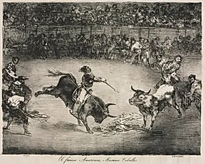 The Bulls of Bordeaux:  The Famous American, Mariano Ceballos by Francisco de Goya (Spanish, 1746–1828)