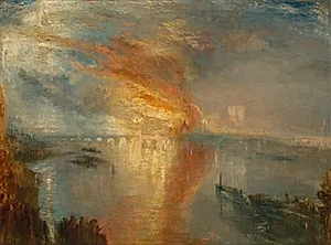 The Burning of the Houses of Lords and Commons, 16 October 1834 by Joseph Mallord William Turner (British, 1775–1851)