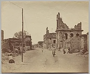 The Cawnpore Road in Lucknow by Felice A. Beato (British, 1830–1906)