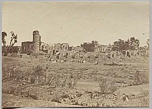 The Churchyard and Residency in the Distance by Felice A. Beato (British, 1830–1906)