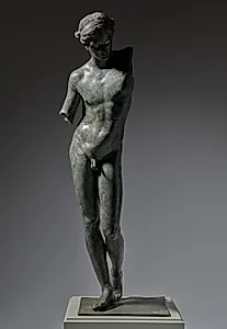 The Cleveland Apollo: Apollo Sauroktonos (Lizard-Slayer) or Apollo the Python-Slayer by Praxiteles (Greek, Athenian, c. 400–330 BCE)
