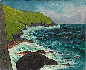 The Cliffs at Beg-ar-Fry, Saint-Jean-du-Doigt by Maxime Maufra (French, 1861–1918)