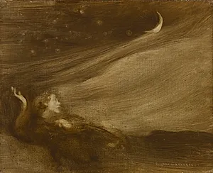 The Contemplator by Eugène Carrière (French, 1849–1906)