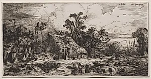 The Cottage by Charles-Émile Jacque (French, 1813–1894)