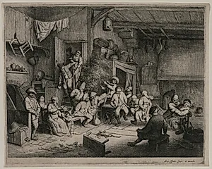 The Dance in the Inn by Adriaen van Ostade (Dutch, 1610–1684)