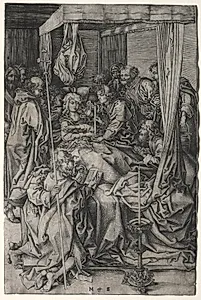 The Death of the Virgin by Martin Schongauer (German, c. 1450–1491)