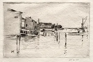 The Dock, Bridgeport, Connecticut by John Henry Twachtman (American, 1853–1902)