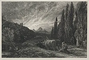 The Early Plowman by Samuel Palmer (British, 1805–1881)