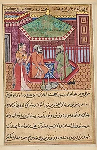 The eldest brother explains the reason for his youthful appearance, from a Tuti-nama (Tales of a Parrot): Forty-ninth Night by Unknown Artist
