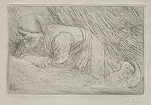 The Fagot Gatherers by Alphonse Legros (French, 1837–1911)