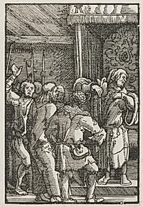 The Fall and Redemption of Man:  Christ before Caiaphas by Albrecht Altdorfer (German, c. 1480–1538)