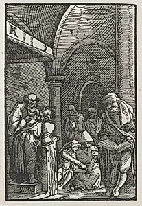 The Fall and Redemption of Man:  Christ Disputing with the Doctors by Albrecht Altdorfer (German, c. 1480–1538)