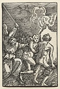 The Fall and Redemption of Man:  The Expulsion from Eden by Albrecht Altdorfer (German, c. 1480–1538)