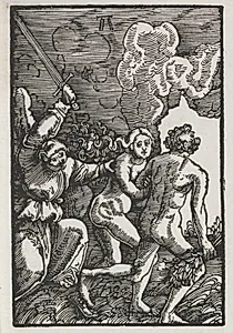 The Fall and Redemption of Man:  The Expulsion from Eden by Albrecht Altdorfer (German, c. 1480–1538)