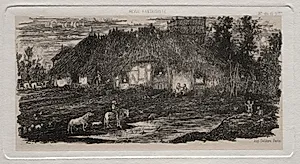 The Farm-Yard by Rodolphe Bresdin (French, 1822–1885)