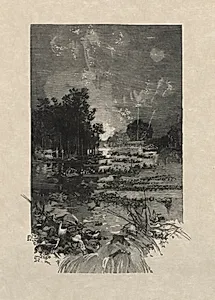 The Festival for the victims of duty  by Auguste Louis Lepère (French, 1849–1918)