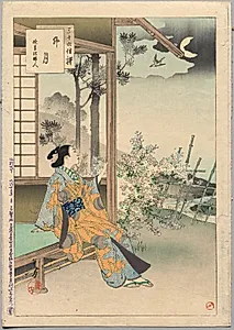 The Fourth Month, A Lady of the Enkyō Era (1744-48), from the series Thirty-six Elegant Selections by Mizuno Toshikata (Japanese, 1866–1908)