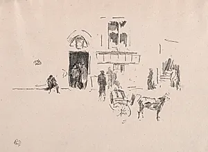 The Gaiety Stage Door by James McNeill Whistler (American, 1834–1903)
