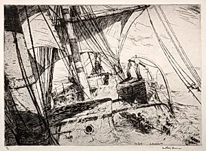 The Gale by Arthur John Trevor Briscoe (British, 1873–1943)
