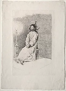 The Garroted Man by Francisco de Goya (Spanish, 1746–1828)