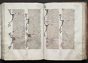 The Gotha Missal:  Fol. 101r, Text by Master of the Boqueteaux (French)
