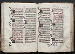 The Gotha Missal:  Fol. 115v, Text by Master of the Boqueteaux (French)