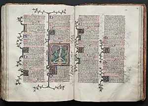 The Gotha Missal:  Fol. 118r, Text by Master of the Boqueteaux (French)