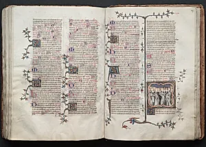 The Gotha Missal:  Fol. 126v, Text by Master of the Boqueteaux (French)