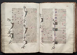 The Gotha Missal:  Fol. 129v, Text by Master of the Boqueteaux (French)