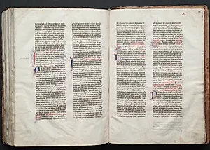 The Gotha Missal:  Fol. 156r, Text by Master of the Boqueteaux (French)