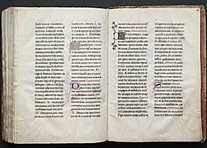 The Gotha Missal:  Fol. 159v, Text by Master of the Boqueteaux (French)
