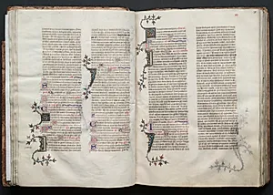 The Gotha Missal:  Fol. 35r, Text by Master of the Boqueteaux (French)