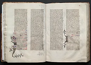 The Gotha Missal:  Fol. 36r, Text by Master of the Boqueteaux (French)
