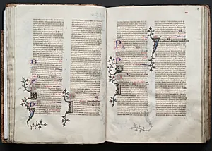 The Gotha Missal:  Fol. 39r, Text by Master of the Boqueteaux (French)