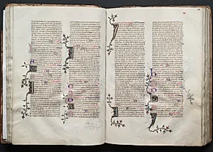 The Gotha Missal:  Fol. 40v, Text by Master of the Boqueteaux (French)