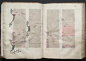 The Gotha Missal:  Fol. 42v, Text by Master of the Boqueteaux (French)