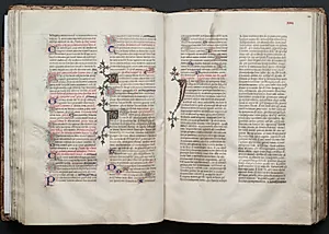 The Gotha Missal:  Fol. 43v, Text by Master of the Boqueteaux (French)