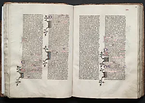 The Gotha Missal:  Fol. 45v, Text by Master of the Boqueteaux (French)