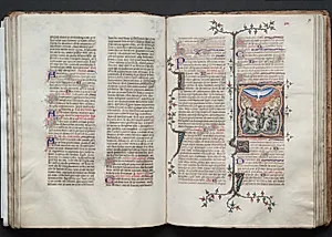 The Gotha Missal:  Fol. 78v, Text by Master of the Boqueteaux (French)