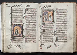 The Gotha Missal:  Fol. 82v, The Trinity by Master of the Boqueteaux (French)