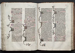 The Gotha Missal:  Fol. 83v, Text by Master of the Boqueteaux (French)
