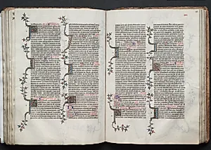 The Gotha Missal:  Fol. 85r, Text by Master of the Boqueteaux (French)