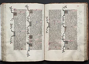 The Gotha Missal:  Fol. 88v, Text by Master of the Boqueteaux (French)