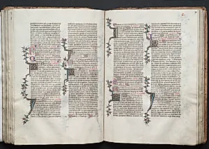 The Gotha Missal:  Fol. 93r, Text by Master of the Boqueteaux (French)