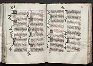 The Gotha Missal:  Fol. 94r, Text by Master of the Boqueteaux (French)