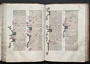 The Gotha Missal:  Fol. 95r, Text by Master of the Boqueteaux (French)