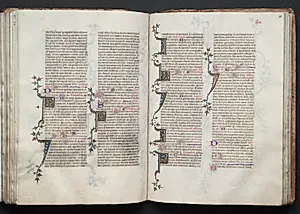 The Gotha Missal:  Fol. 97v, Text by Master of the Boqueteaux (French)