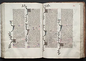 The Gotha Missal:  Fol. 99v, Text by Master of the Boqueteaux (French)