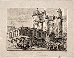 The Grand Châtelet, Paris, about 1780 by Charles Meryon (French, 1821–1868)